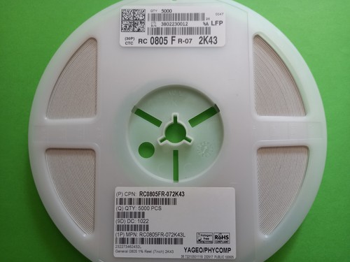 5000x 2k43 43kohm - 2k43, smd